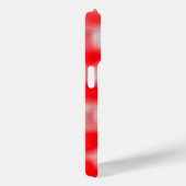 Cute plaid red white gray monogram Christmas Case-Mate iPhoneケース (裏面 / 右)