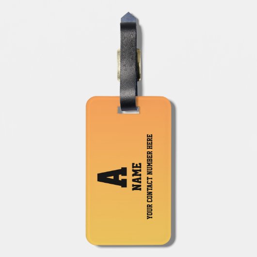 Cute Plain with Simple Design ラゲッジタグ (裏面縦)