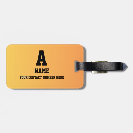 Cute Plain with Simple Design ラゲッジタグ (裏面横)