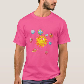 Cute Planets Earth Astamener Science宇宙 Tシャツ