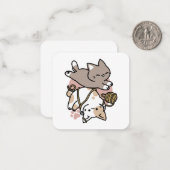 Cute Playful Cats Design – Fun Paws and Play Art ノートカード (正面/裏面インサイチュ)