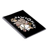 Cute Playful Cats Design – Fun Paws and Play Art ノートブック (右側)