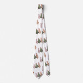Cute playful Christmas trees gift for him style  ネクタイ (正面)