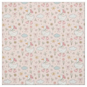 Cute & Playful Silly Spring Floral Goose Pattern ファブリック (見本)