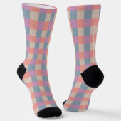 Cute Pleasantly Plaid Pattern ソックス (傾斜あり)