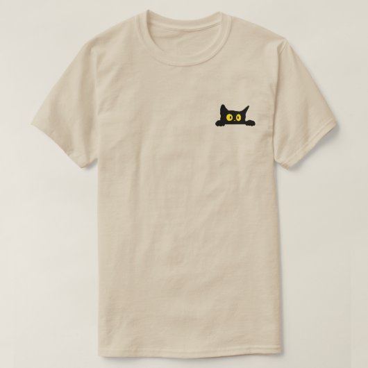 Cute Pocket Cat T-Shirt | Funny Kitten Peeking  Tシャツ (デザイン正面)