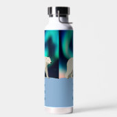 Cute Polar Bear and Northern Lights ウォーターボトル (左面)