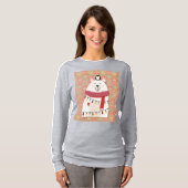 Cute Polar Bear and Penguin Christmas Holiday Tシャツ (正面フル)