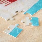 Cute Polar Bear Art Christmas Holiday Puzzle Art ジグソーパズル (側面)