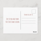 Cute polar bear build a snowman, Christmas  ポストカード (裏面)