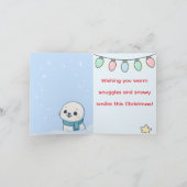 Cute Polar Bear Christmas カード (内部)