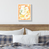 Cute Polar Bear Family Vertical Poster Wall Art キャンバスプリント (インサイチュ (寝室))