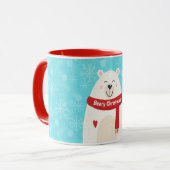 Cute Polar Bear Holiday Art Personal Mug Cup マグカップ (正面左)