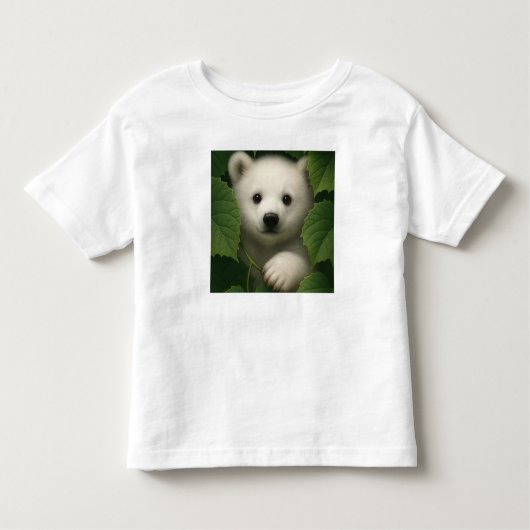 “Cute Polar Bear Kids T-Shirt – Winter Animal Tee トドラーTシャツ (正面)