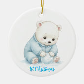 Cute Polar Bear Ornament セラミックオーナメント (正面)