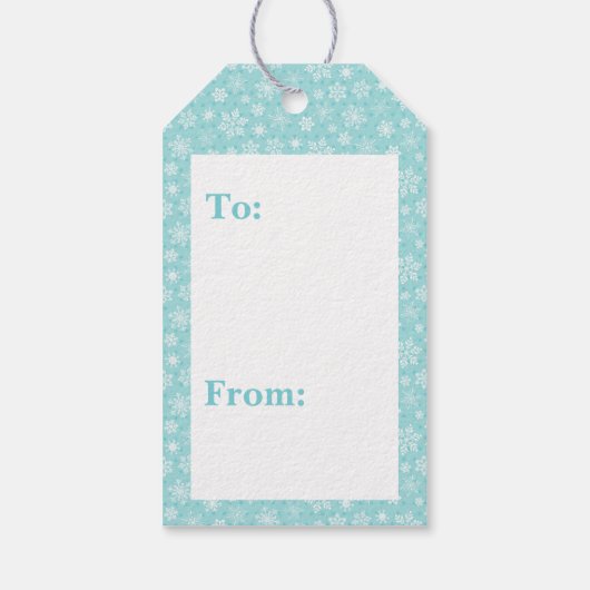 Cute Polar Bear Personalize Text Christmas ギフトタグ (裏面)