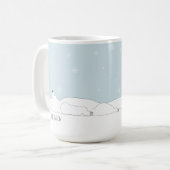 Cute Polar Bear 'tis the season Customizable コーヒーマグカップ (正面左)