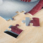 Cute Polar Bears Christmas Peppermint Photo  ジグソーパズル (側面)