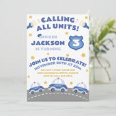 Cute Police Invitation for Birthday Officer Patrol 招待状 (スタンド正面)