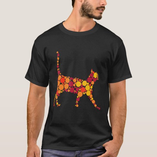 Cute Polka Dot Cat International Dot Day Tシャツ (正面)