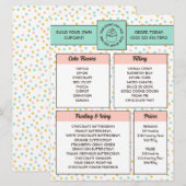 Cute Polka Dot Cupcake Bakery Menu メニュー (正面/裏面)