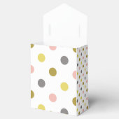 Cute Polka Dots Mustard Yellow Pink Grey White フェイバーボックス (オープン)