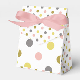 Cute Polka Dots Mustard Yellow Pink Grey White フェイバーボックス