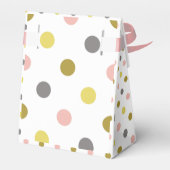 Cute Polka Dots Mustard Yellow Pink Grey White フェイバーボックス (裏面サイド)