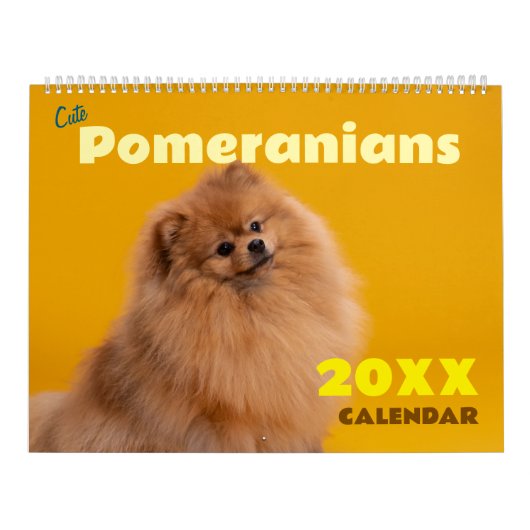 Cute Pomeranians Calendar 2026 Dogs カレンダー (カバー)