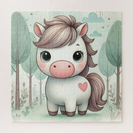 Cute Pony in a Whimsical Forest Jigsaw Puzzle ジグソーパズル