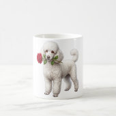 ‏Cute Poodle Dog コーヒーマグカップ (中央)