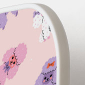 Cute Poodle Dog Lover Custom Name ピックルボールラケット (左詳細)