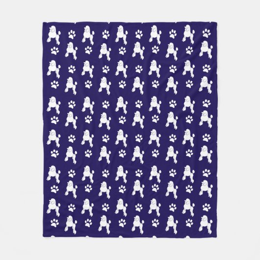 Cute Poodle Fleece Blanket フリースブランケット (正面)