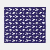 Cute Poodle Fleece Blanket フリースブランケット (正面(横))