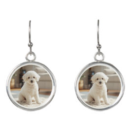 Cute Poodle Pair of Drop イヤリング