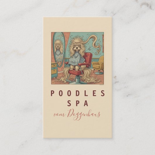 Cute Poodle Spa business cards 名刺 (正面)