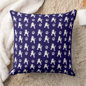 Cute Poodle Throw Pillow クッション (ブランケット)