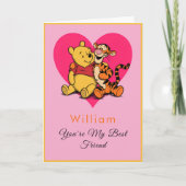 Cute Pooh & Piglet Friendship カード (正面)