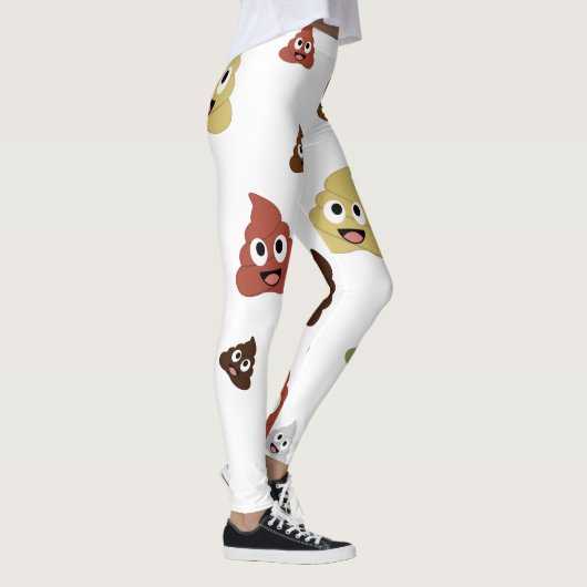 Cute Poop emoji funny gift ideas レギンス (右)