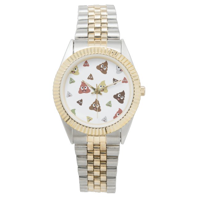 Cute Poop emoji funny gift ideas 腕時計 (正面)