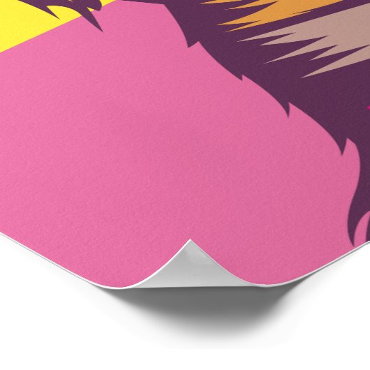 Cute Pop Art Cat ポスター (角)