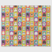 Cute Pop-Art Guinea Pig Wrapping Paper ラッピングペーパー (フラット)