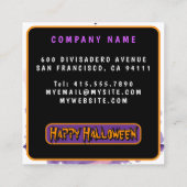 Cute Popular Halloween Spooky Collection スクエア名刺 (裏面)