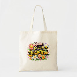 Cute Positive Quote Aesthetic Canvas Bag, トートバッグ