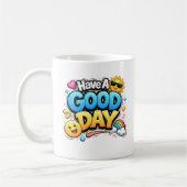 Cute Positive Quote Coffee Cup コーヒーマグカップ (左)