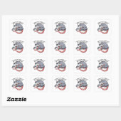 cute possum i cannot "Live Laugh Love"  スクエアシール (シート)
