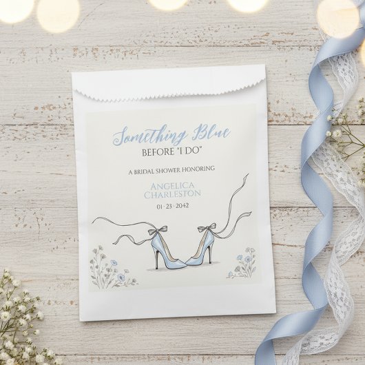 Cute Powder Blue Heels Bridal Shower フェイバーバッグ