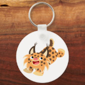 Cute Prankish Cartoon Bobcat Keychain キーホルダー (正面)