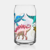 Cute Prehistoric drinking glass ガラス缶 (正面)