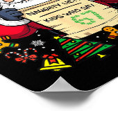 Cute Preppy Christmas,reindeer Brushstrokes Funny  ポスター (角)